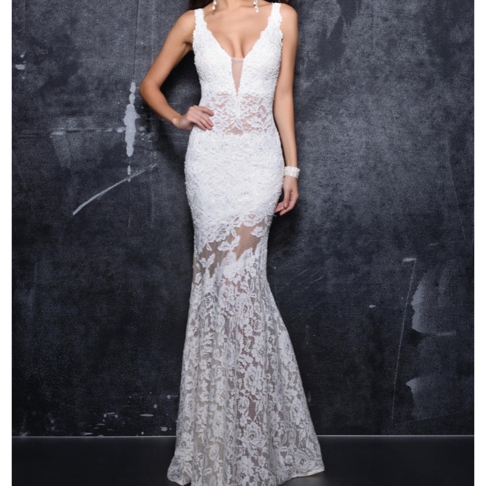 White prom or wedding dress